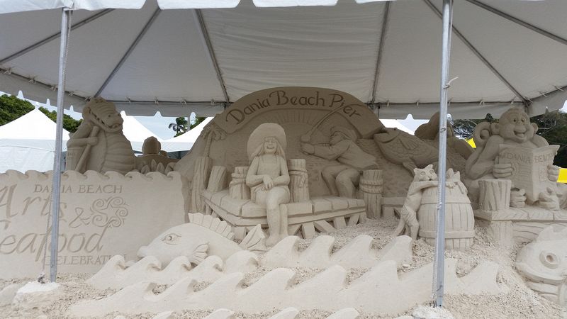 Sand sculpture at Dania Beach